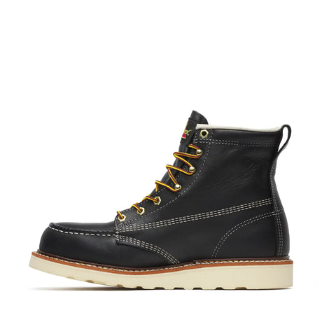 Thorogood American Heritage 6" Steel-Toe Moc Toe Boot Maxwear Wedge Black Inner Side View