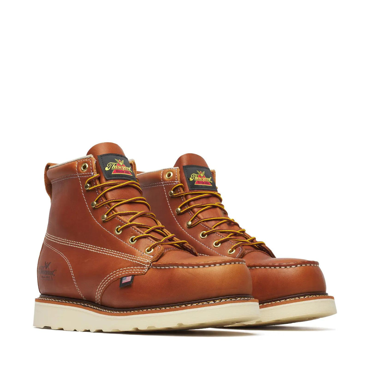 Thorogood American Heritage 6" Steel-Toe Moc Toe Boot Maxwear Wedge Tobacco Medial View