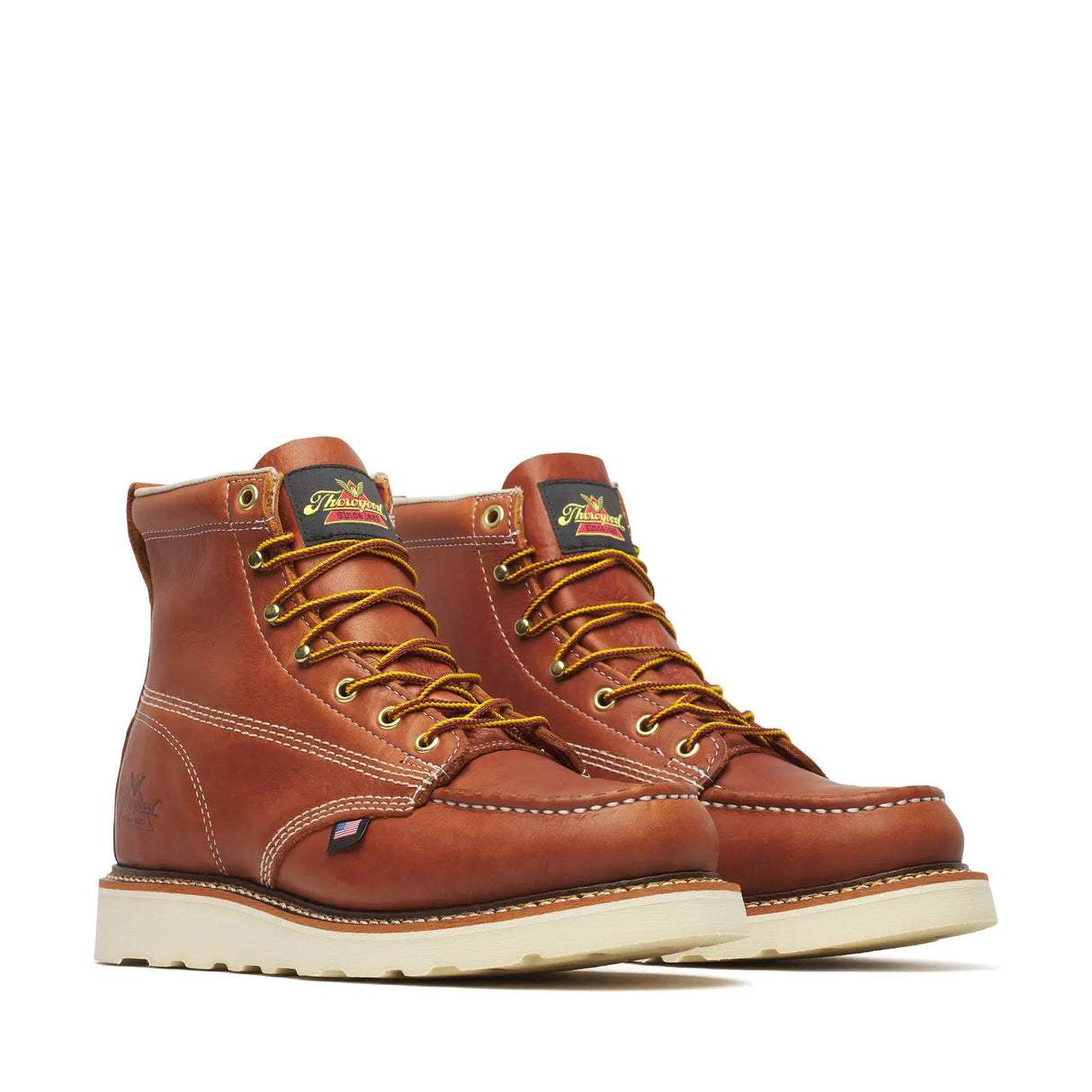 Thorogood American Heritage 6" Moc Toe Boot Maxwear Wedge Tobacco Medial View
