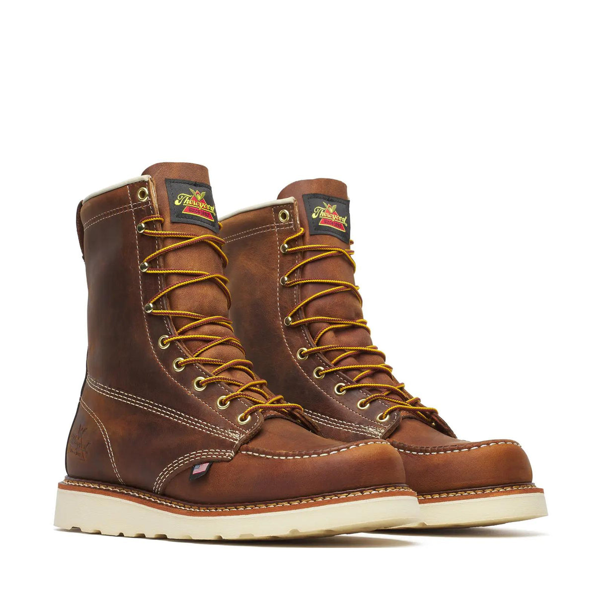 Thorogood American Heritage 8" Moc Toe Boot Maxwear Wedge Trail Crazy Horse Medial View