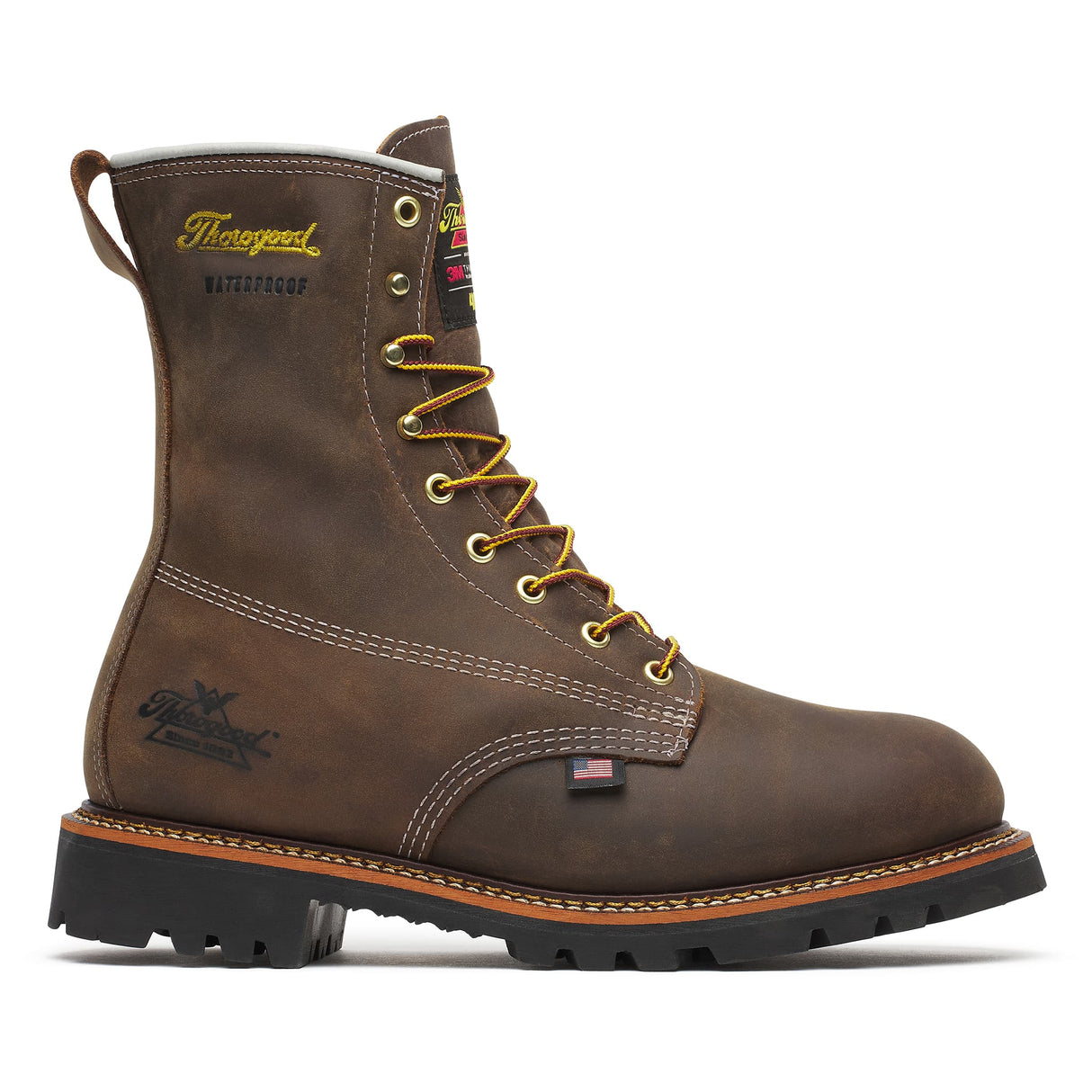 Thorogood American Legacy 8" Waterproof INS Boot Crazy Horse side view