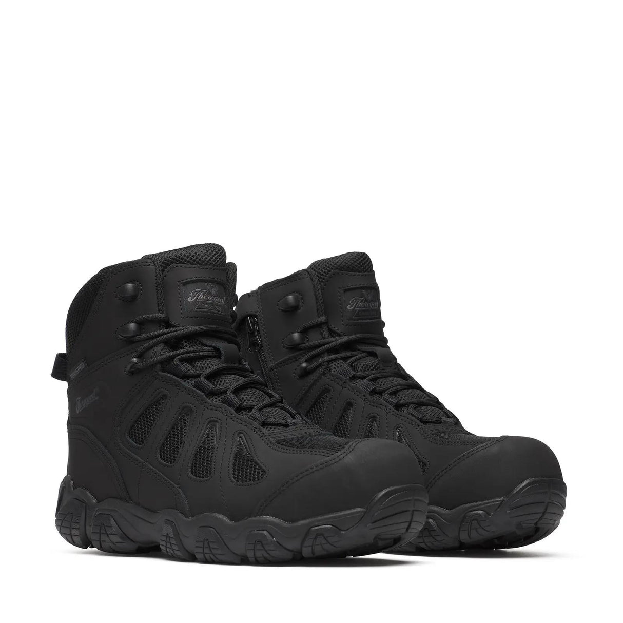 Thorogood Crosstrex 6" Composite Toe Waterproof Boot with Side Zip Black Medial View