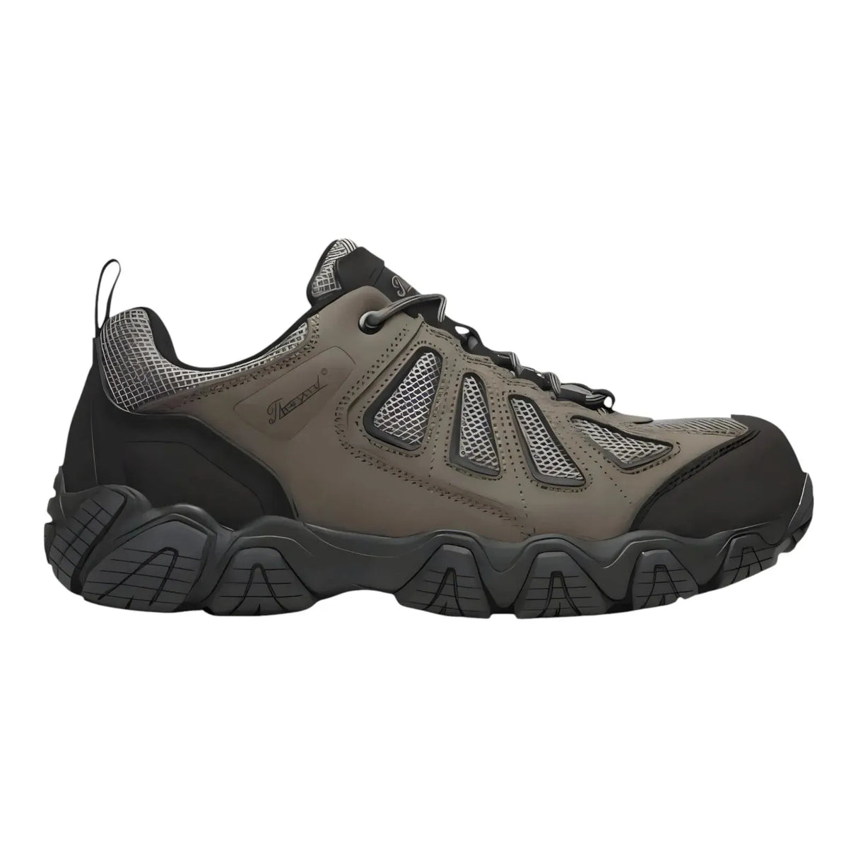 Thorogood Crosstrex Series SD Ox Hiker Composite Toe Shoe Grey Black side view