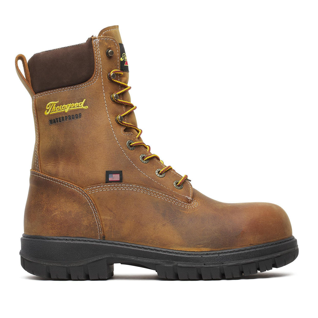 Thorogood Genesis Series 8" Nano Toe Waterproof Boot Chestnut side view