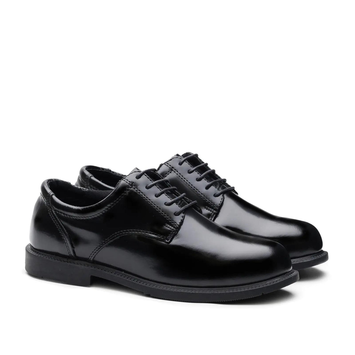 Thorogood Leather Polishable Oxford Shoe Black Medial View