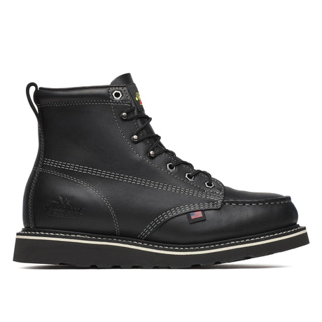 Thorogood Midnight Series 6" Moc Toe Boot Black side view