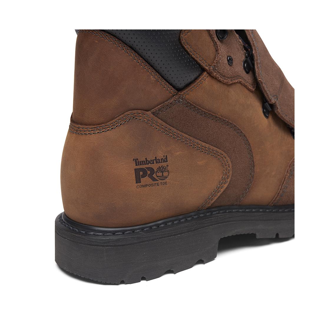 Timberland Pro Women's Ambridge Emg 6-Inch Composite-Toe Work Boot Full Grain Brown Angled View
