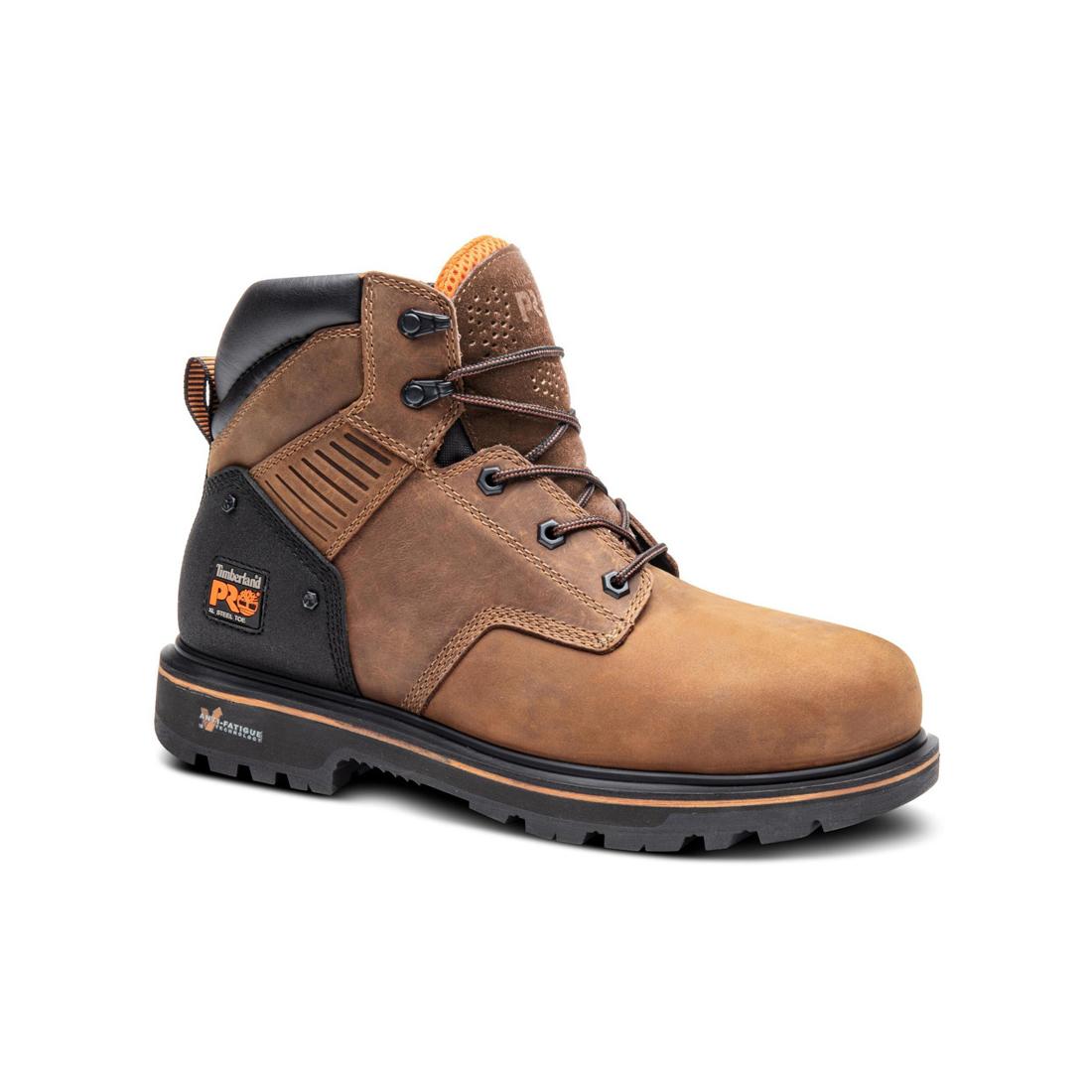 Timberland Pro Ballast 6 Inch Steel-Toe Work Boot Brown Medial View