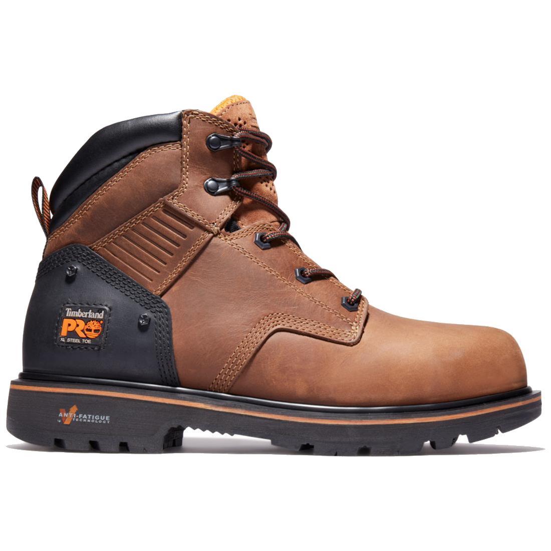 Timberland Pro Ballast 6 Inch Steel-Toe Work Boot Brown Profile View