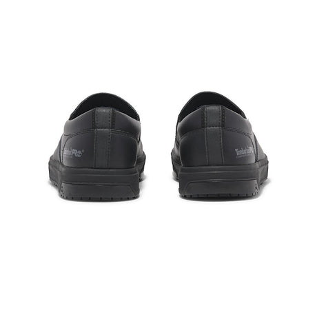 Timberland Pro Berkley Slipon Composite-Toe Work Shoe Sd10 Black Heel-Back View