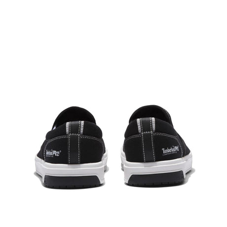 Timberland Pro Berkley Slip-on Composite-Toe Work Shoe Black Heel-Back View