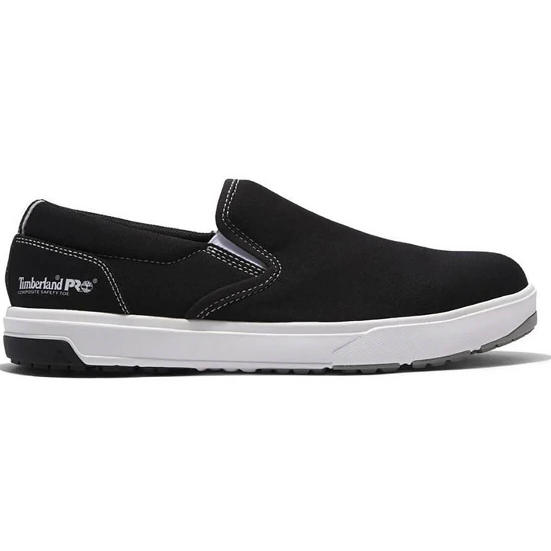 Timberland Pro Berkley Slip-on Composite-Toe Work Shoe Black Profile View