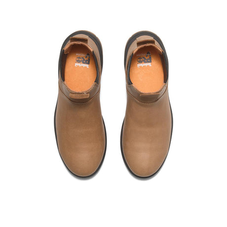 Timberland Pro Women's Birchline Composite-Toe Chelsea Boot Full Grain Light Brown Front-upper View
