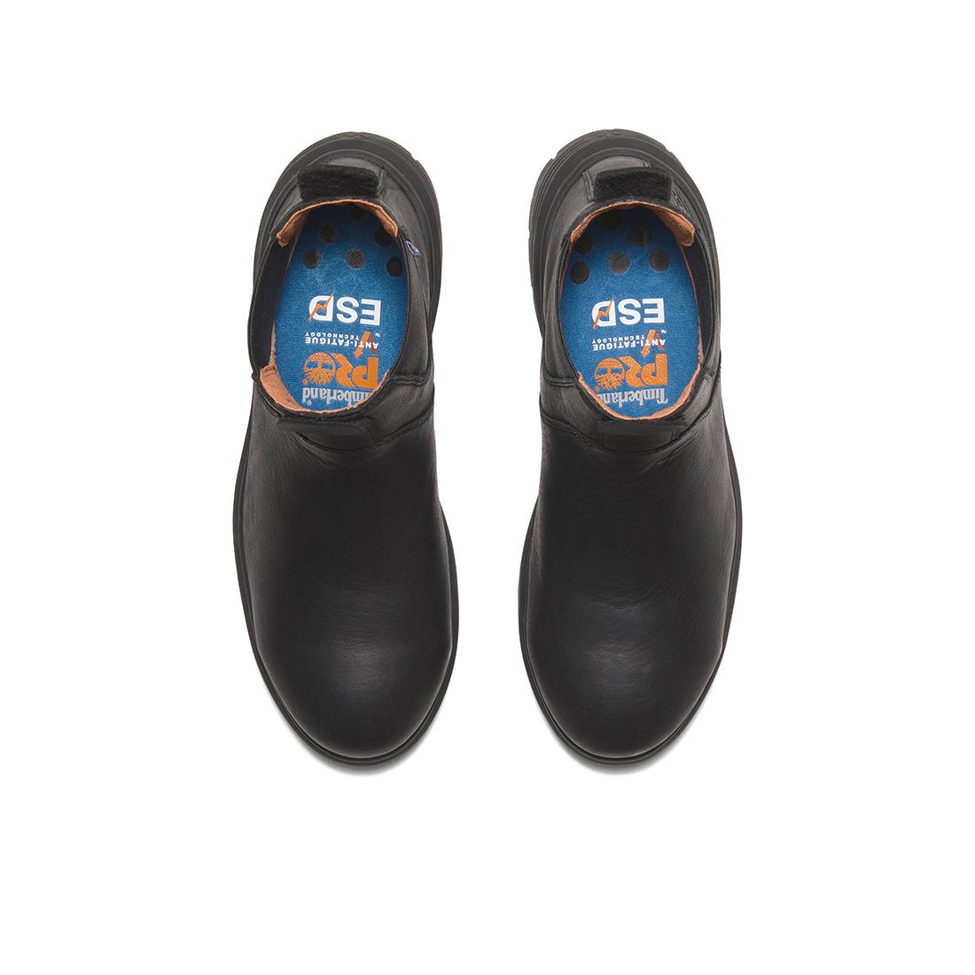 Timberland Pro Women's Birchline Composite-Toe Chelsea Boot Sd10 Full Grain Blackout Front-upper View