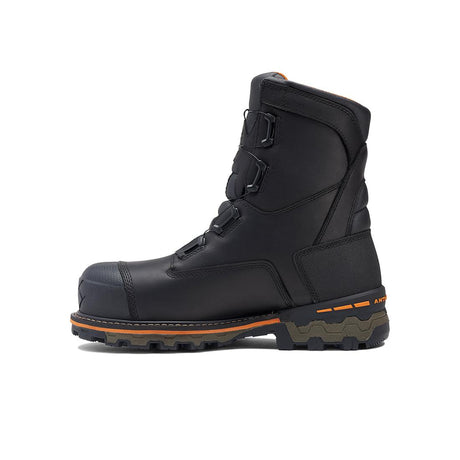 Timberland Pro Boondock 8-Inch Waterproof Composite-Toe Work Boot Boa Fp Csa 400G Full Grain Black Angled View