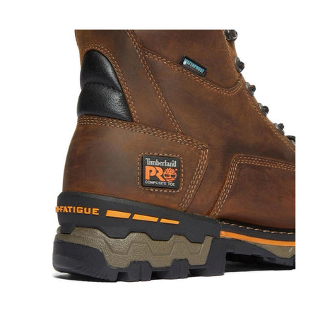 Timberland Pro Boondock 8 Inch Composite-Toe Work Boot Brown Angled View