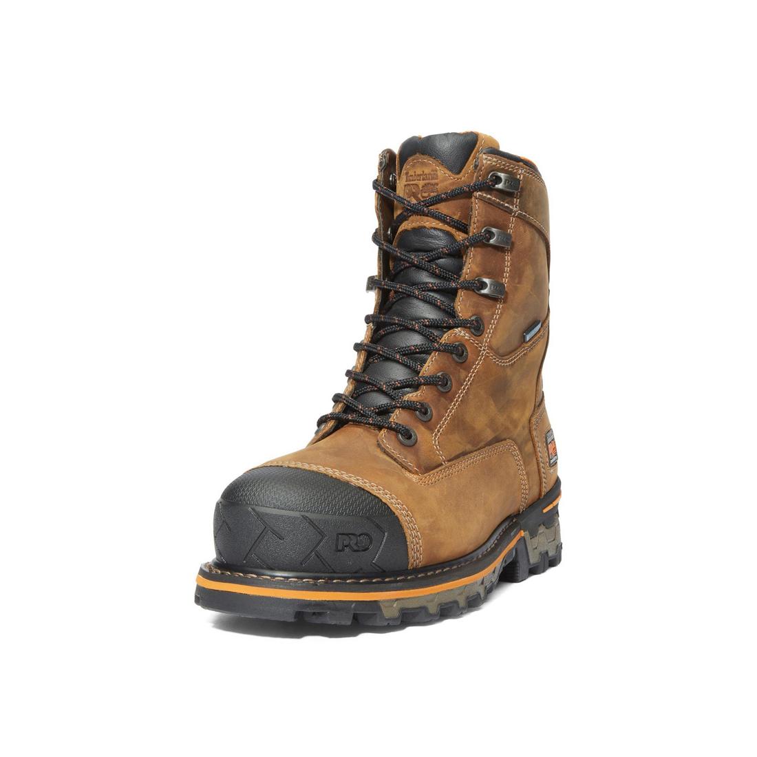 Timberland Pro Boondock 8 Inch Composite-Toe Work Boot Brown Detail View