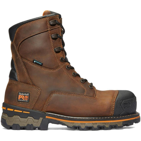 Timberland Pro Boondock 8 Inch Composite-Toe Work Boot Brown Profile View