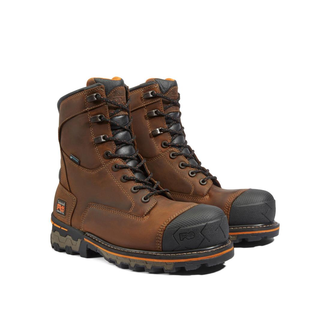 Timberland Pro Boondock 8 Inch Composite-Toe Work Boot Brown View