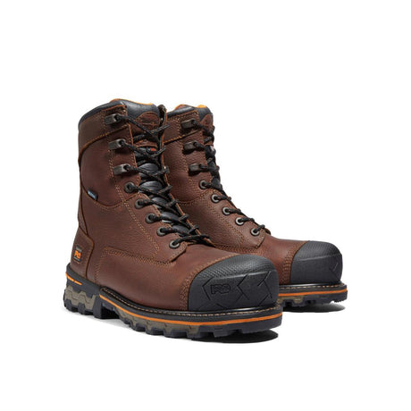 Timberland Pro Boondock 8 Inch Composite-Toe Waterproof Ins 600G Work Boot Brown Detail View