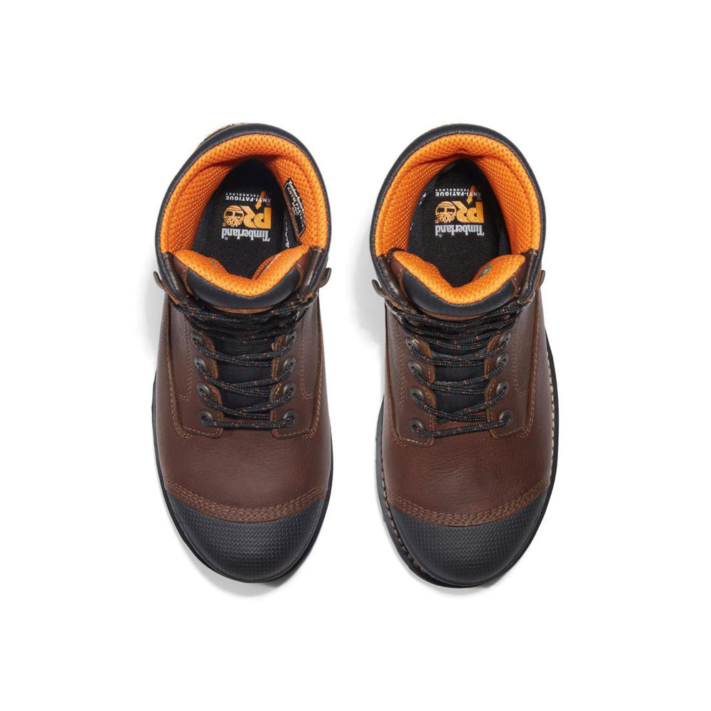 Timberland Pro Boondock 8 Inch Composite-Toe Waterproof Ins 600G Work Boot Brown Front-upper View