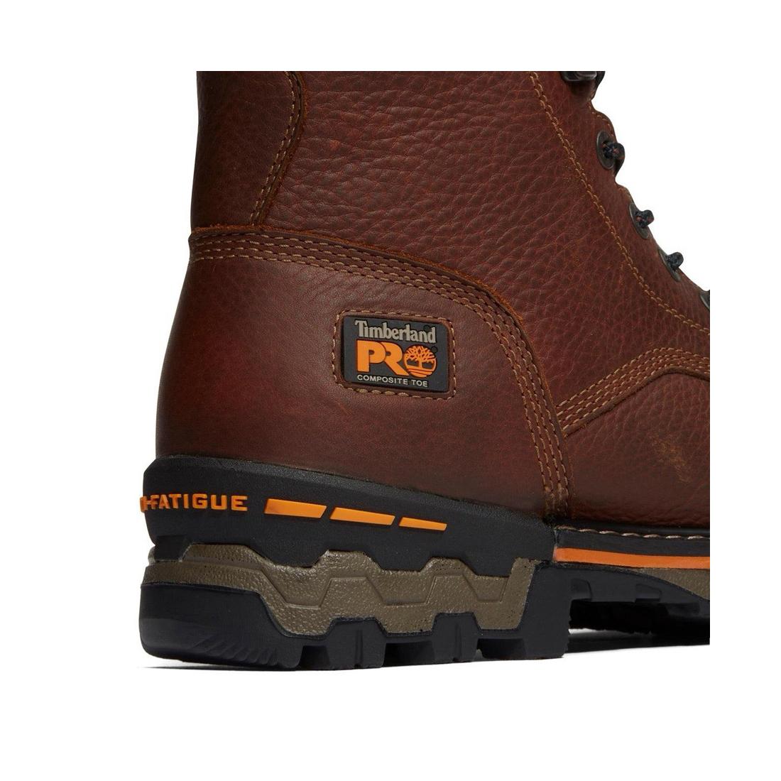 Timberland Pro Boondock 8 Inch Composite-Toe Waterproof Work Boot Medium Brown View