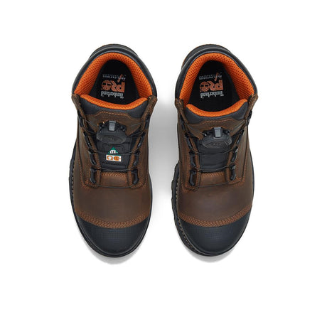 Timberland Pro Boondock 6-Inch Waterproof Composite-Toe Work Boot Boa Fp Csa Full Grain Medium Brown Front-upper View