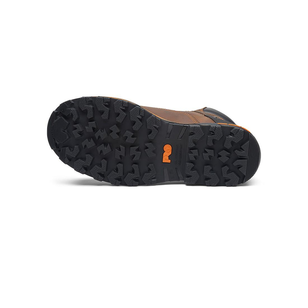 Timberland Pro Boondock 6-Inch Waterproof Composite-Toe Work Boot Boa Fp Csa Full Grain Medium Brown Sole View