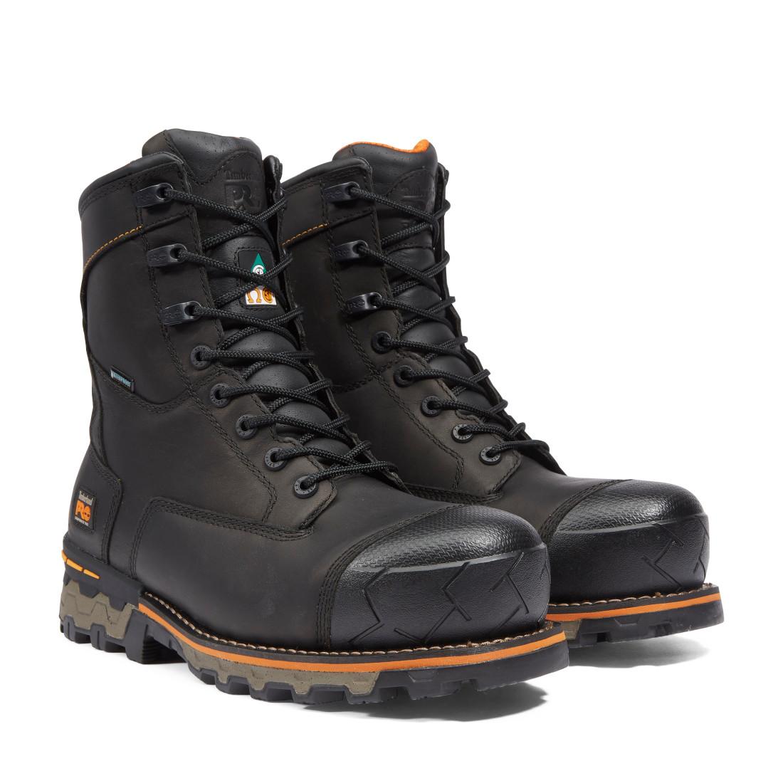 Timberland Pro Boondock Waterproof Steel Toe 200g Insulated Work Boots – Black Angled View