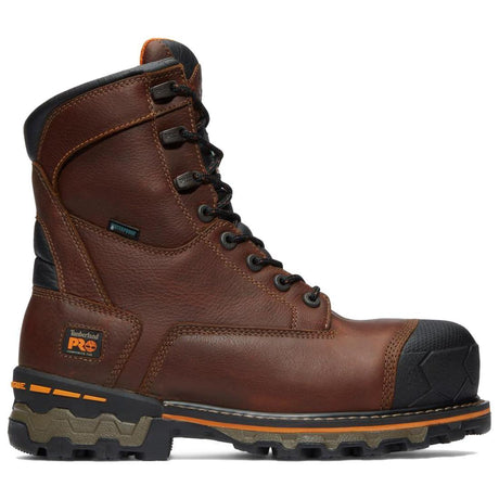 Timberland Pro Boondock EV Waterproof CSA Composite Toe Work Boots – Dark Brown Profile View