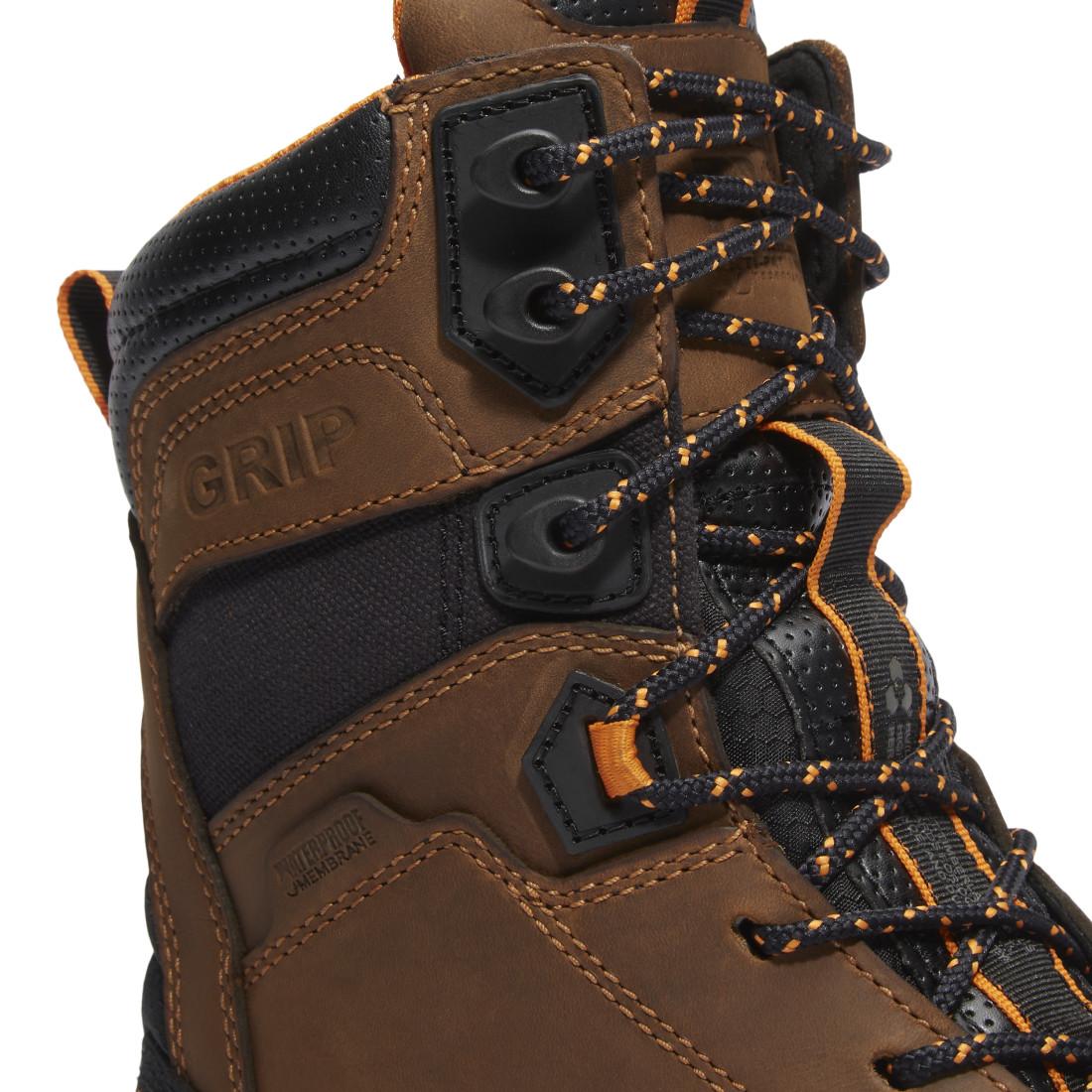 Timberland Pro Boondock Ultralight Waterproof Composite Toe Pull On Work Boots – Medium Brown Detail View