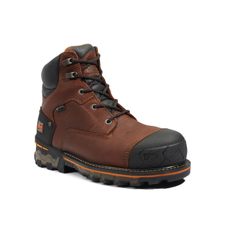 Timberland Pro Boondock 6 Inch Composite-Toe Waterproof Ins 400G Work Boot Brown Medial View