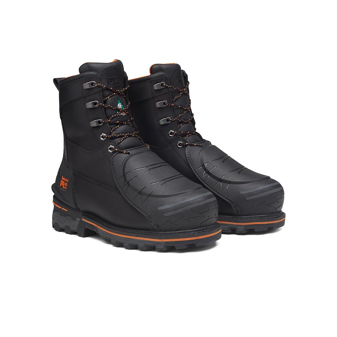 Timberland Pro Boondock Emg 8-Inch Composite-Toe Work Boot Fp Ins Csa 200G Full Grain Black/Orange Detail View