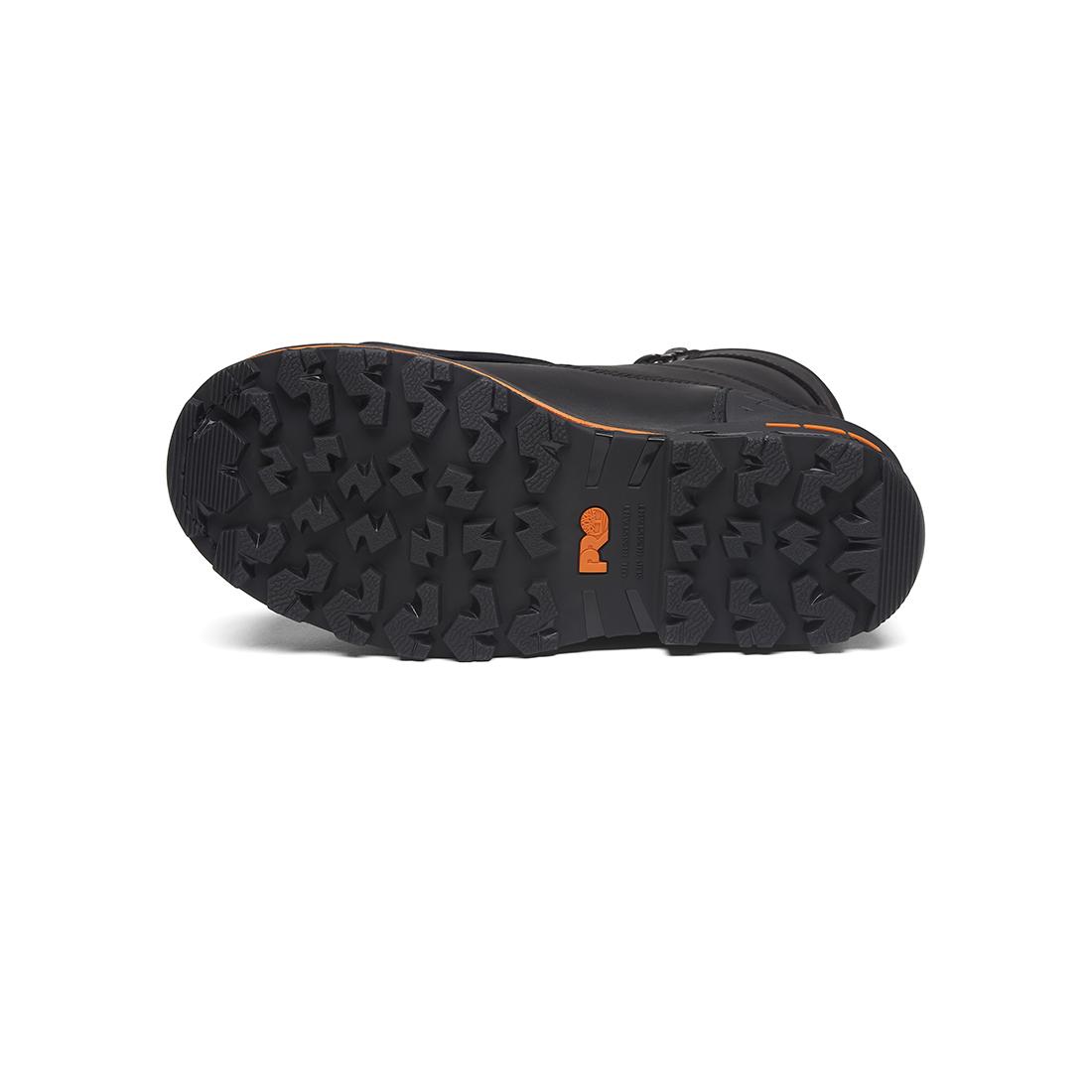 Timberland Pro Boondock Emg 8-Inch Composite-Toe Work Boot Fp Ins Csa 200G Full Grain Black/Orange Sole View