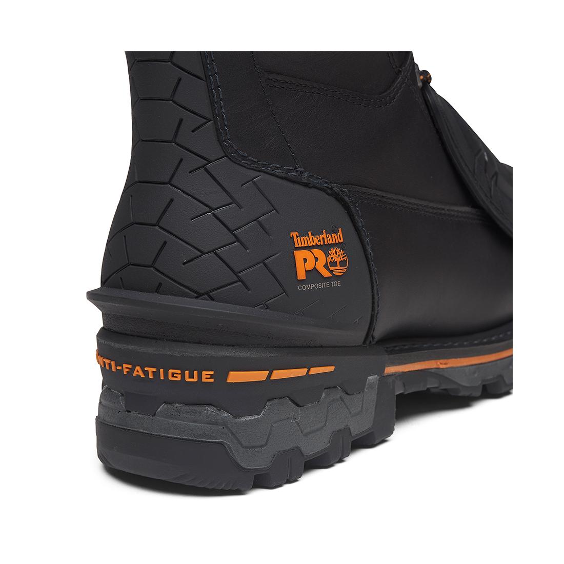 Timberland Pro Boondock Emg 8-Inch Composite-Toe Work Boot Fp Ins Csa 200G Full Grain Black/Orange View