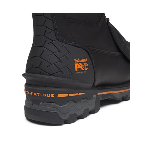 Timberland Pro Boondock Emg 8-Inch Composite-Toe Work Boot Fp Ins Csa 200G Full Grain Black/Orange View