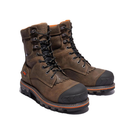 Timberland Pro Boondock HD 8 Inch Comp-Toe Waterproof Work Boot With Easy Entry Angled View