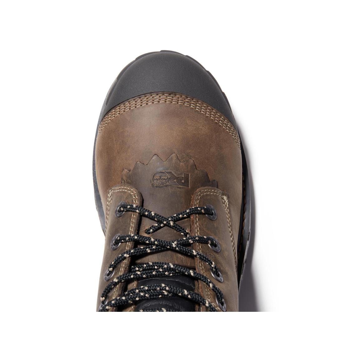 Timberland Pro Boondock HD 8 Inch Comp-Toe Waterproof Work Boot With Easy Entry Front-upper View