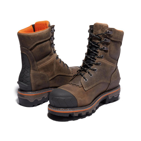 Timberland Pro Boondock HD 8 Inch Comp-Toe Waterproof Work Boot With Easy Entry Heel-Back View