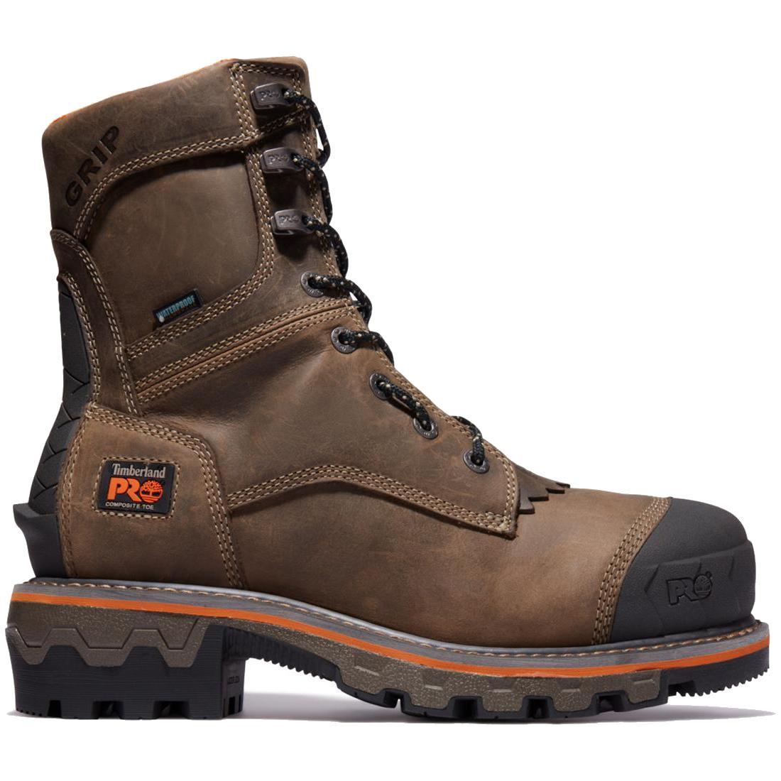 Timberland Pro Boondock HD 8 Inch Comp-Toe Waterproof Work Boot With Easy Entry Profile View