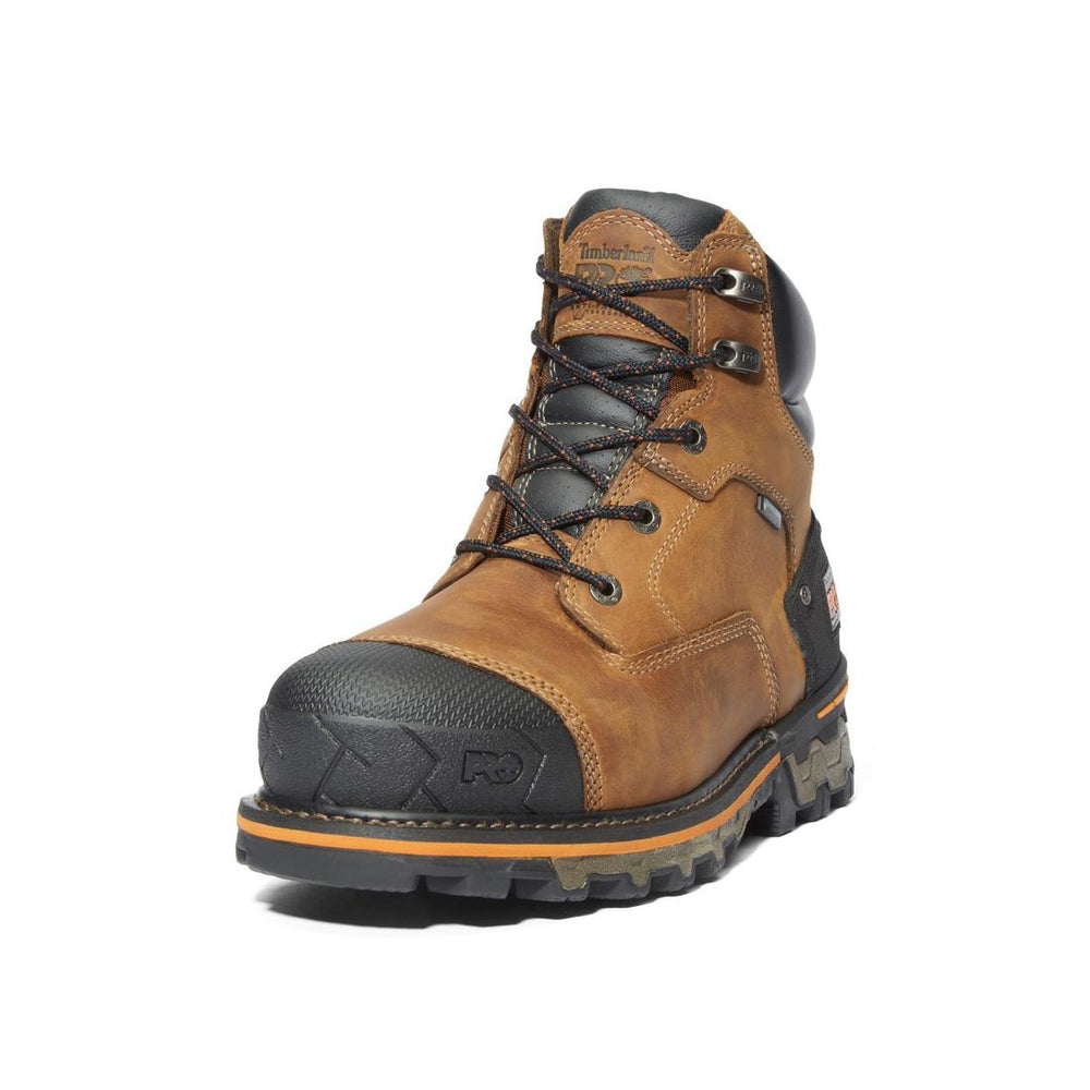 Timberland Pro Boondock 6 Inch Soft-Toe Waterproof Boot Brown Detail View