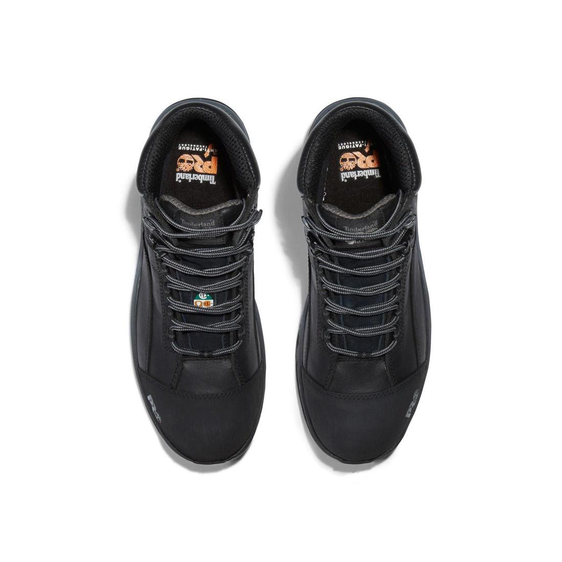 Timberland Pro Bosshog 6 Inch Composite-Toe Waterproof PR Work Boot Black Front-upper View