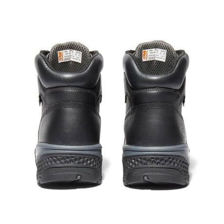 Timberland Pro Bosshog 6 Inch Composite-Toe Waterproof PR Work Boot Black Heel-Back View