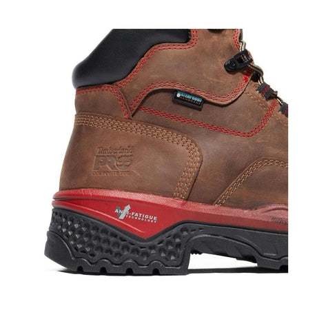 Timberland Pro Booshog 6 Inch Composite-Toe Waterproof PR Work Boot Red Brown View