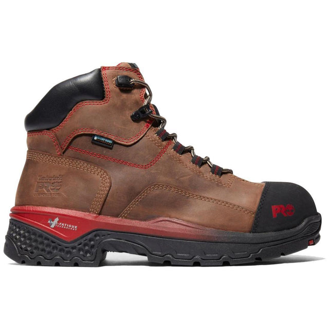 Steel Toes b2b - Booshog 6 Inch Composite-Toe Waterproof PR Work Boot Red Brown Profile View