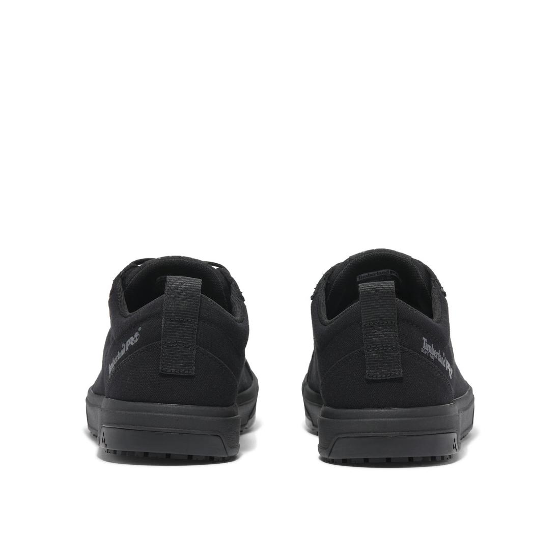 Timberland Pro Burbank Soft-Toe Shoe Black Heel-Back View