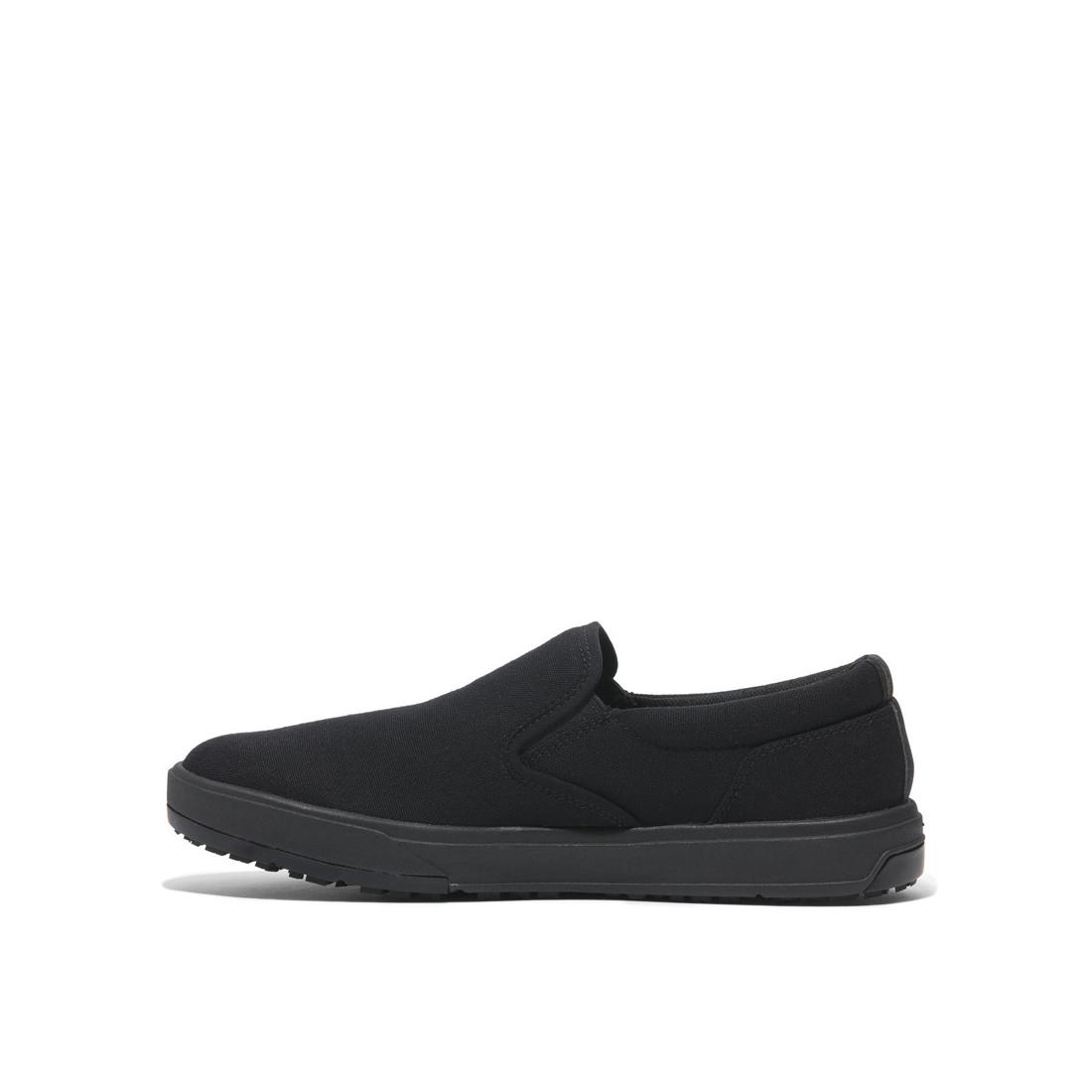 Timberland Pro Burbank Soft-Toe Slip-on Shoe Black Angled View