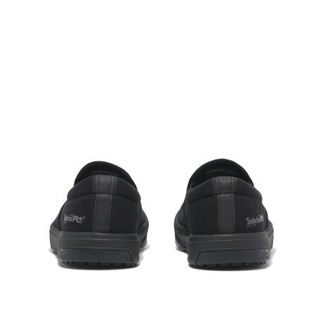 Timberland Pro Burbank Soft-Toe Slip-on Shoe Black Heel-Back View