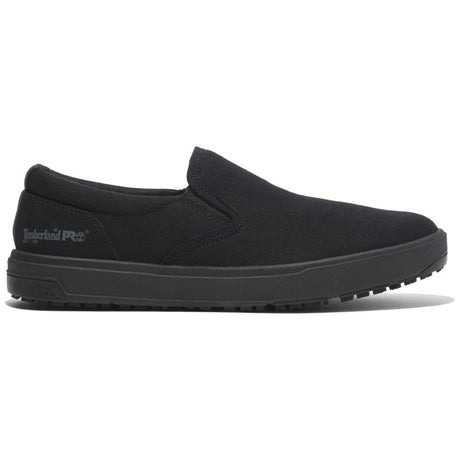 Timberland Pro Burbank Soft-Toe Slip-on Shoe Black Profile View