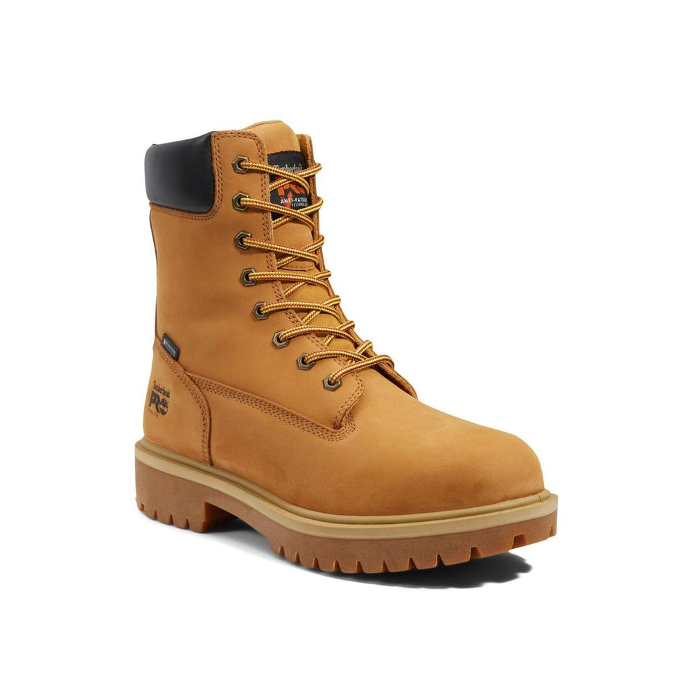 Timberland Pro Direct Attach 8 Inch Steel-Toe Waterproof Work Boot Wheat Medial View